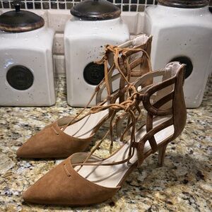 Marc Fisher suede strappy heels
